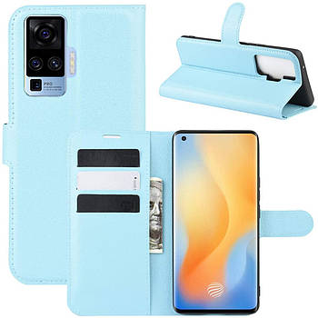 Чохол-книжка Litchie Wallet для Vivo X50 Pro Blue