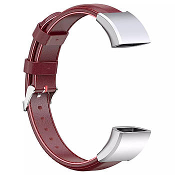 Шкіряний ремінець Leather Strap для Huawei Band 3 / 3 Pro / 4 Pro Rose Red