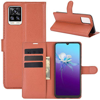 Чохол-книжка Litchie Wallet для Vivo V20 Brown