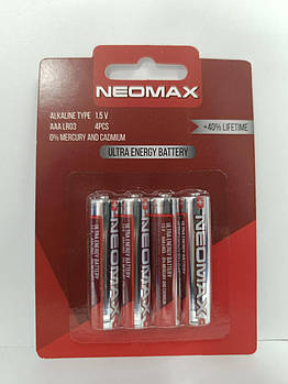 Батарейка NEOMAX Alkaline AAA/LR03 (4шт/пач)