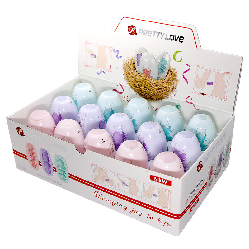 Набір мастурбаторів - Pretty Love Double-Sided Egg Set, 15 шт. Кітті