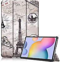Чехол-книжка Colored Cover для Samsung Galaxy Tab S7 Plus 12.4 T970 / T975 (Wake / Sleep) Eiffel Tower