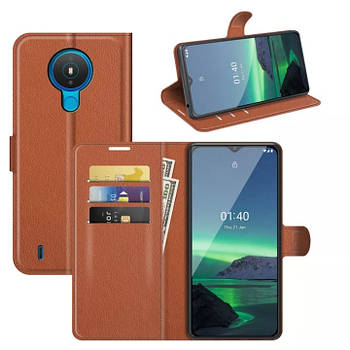 Чохол-книжка Litchie Wallet для Nokia 1.4 Brown