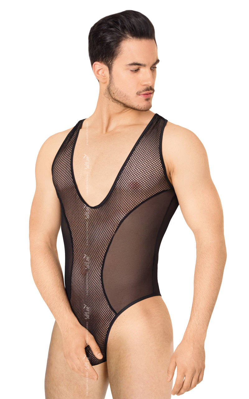 Чоловіче боді - Body 4609, black Кітті