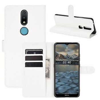 Чохол-книжка Litchie Wallet для Nokia 2.4 White