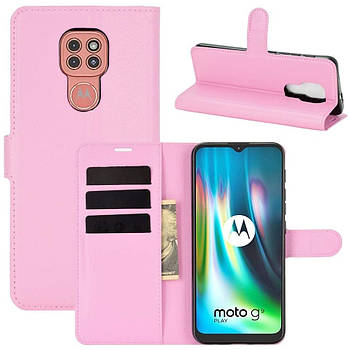 Чохол-книжка Litchie Wallet для Motorola Moto G9 Play Pink