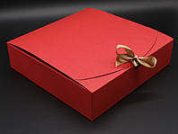 Сборные картонные коробки для подарков. Цвет красный. 24х24х6см