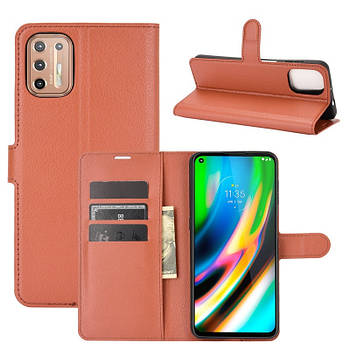 Чохол-книжка Litchie Wallet для Motorola Moto G9 Plus Brown