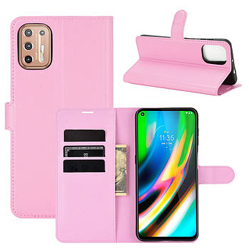 Чохол-книжка Litchie Wallet для Motorola Moto G9 Plus Pink