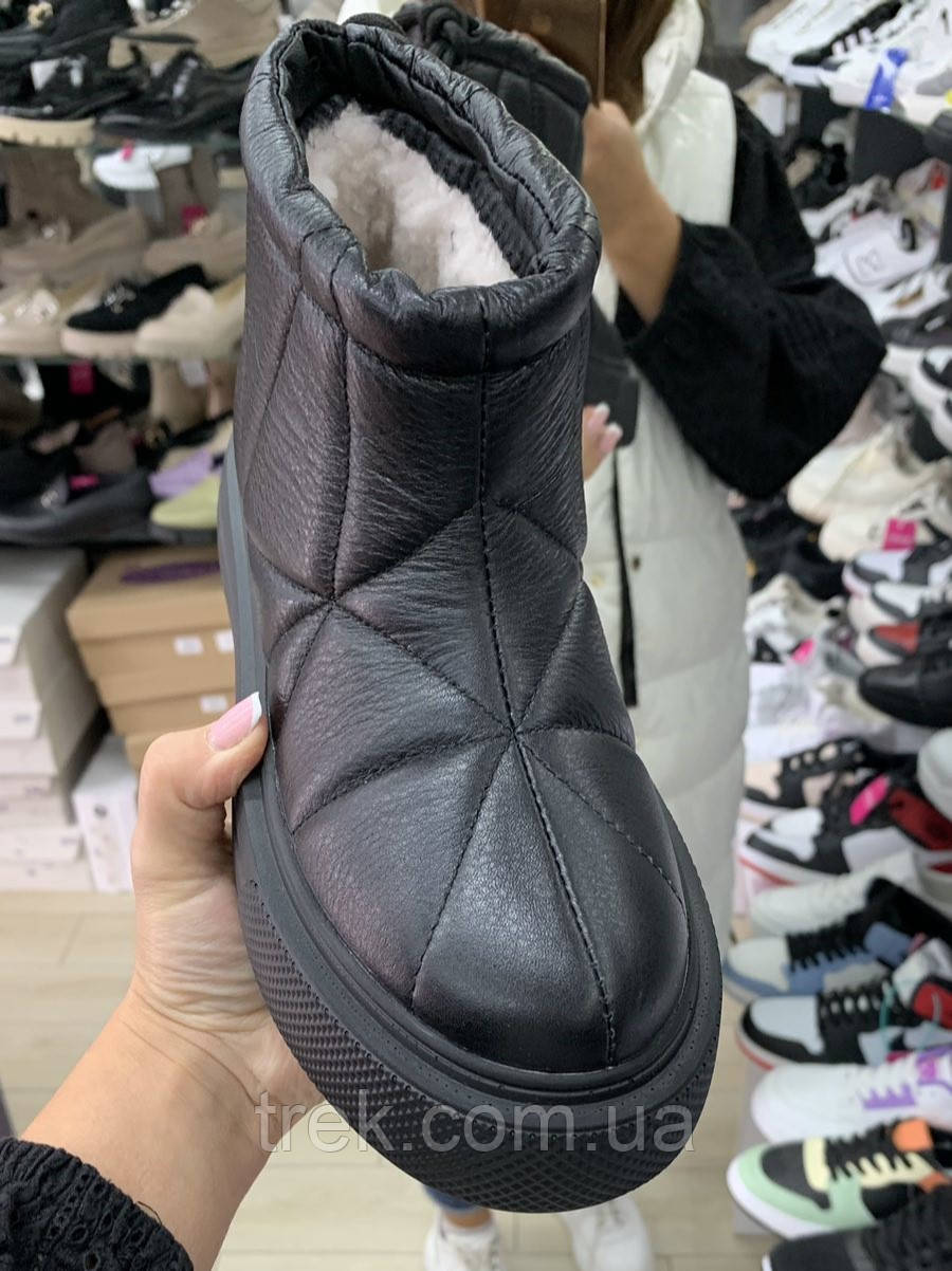 Черевики жіночі зимові шкіряні чорні /23308/ 37р, фото 1