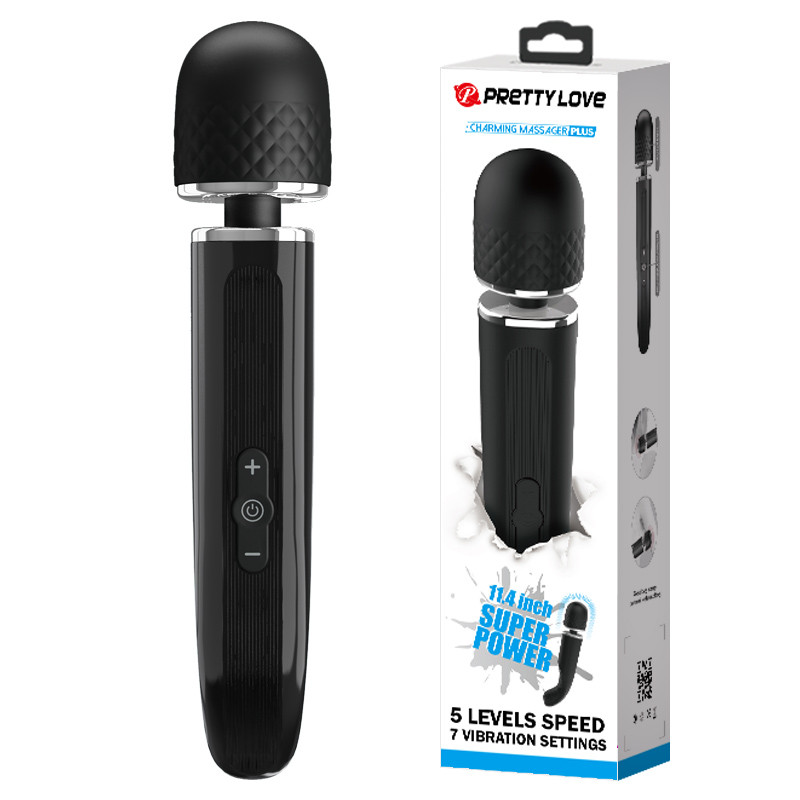 Вібромасажер - Pretty Love Charming Massager Plus Black Кітті