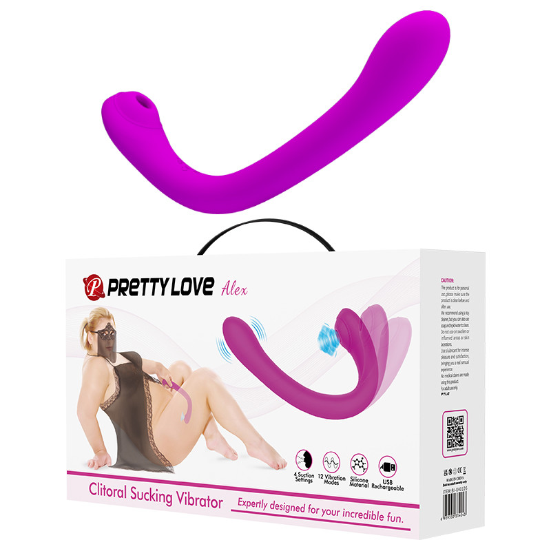 Вібратор - Pretty Love Alex Clitoral Sucking Vibrator Purple Кітті