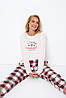 Тепла жіноча піжама з картатими штанами  Aruelle Milena pajama soft, фото 2
