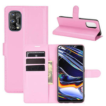 Чохол-книжка Litchie Wallet для Realme 7 Pro Pink