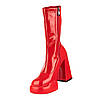 Ботильйони жіночі лаковані червоні на високому товстому каблуку, на платформі Stefaniya 36, фото 5