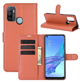 Чохол-книжка Litchie Wallet для Oppo A53 Brown