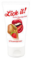 Масажний гель - Lick It! Strawberry, 50 мл Китти
