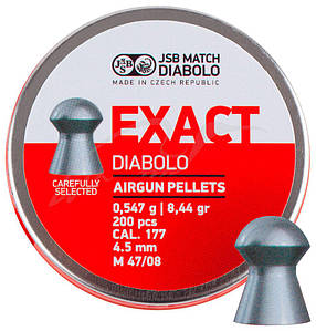 Пули пневм JSB Diabolo Exact. Кал. 4.5 мм. Вага — 0.54 г. 200 шт./пач.