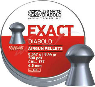 Кулі пневматичні JSB Diabolo Exact. Кал. 4.5 мм, Вага - 0.54 р. 500 шт/уп