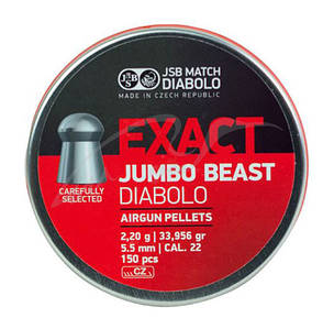 Кулі пневматичні JSB Exact Jumbo Beast. Кал. 5.52 мм. Вага — 2.20 г 150 шт./пач./пач.