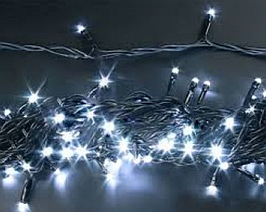 Гірлянда RD-7060 100LED вулиця Провід-Чорний, Колір лампа-Білий