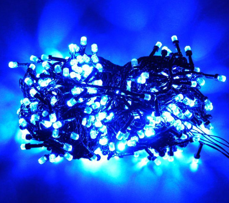 Гірлянда RD-7061 100LED вулиця Провід-Чорний, Колір лампа-Синій