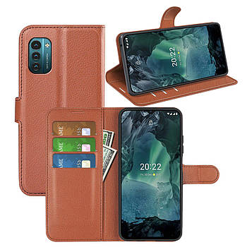 Чохол-книжка Litchie Wallet для Nokia G11 / G21 Brown