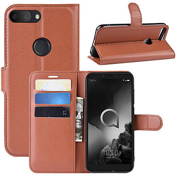 Чохол-книжка Litchie Wallet для Alcatel 1S (5024D) Brown