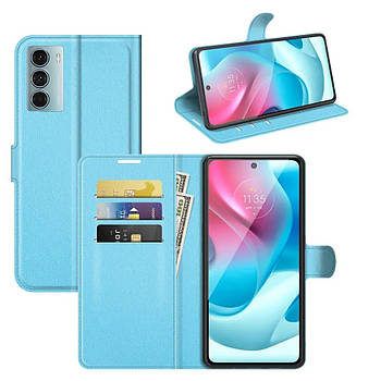 Чохол-книжка Litchie Wallet для Motorola G200 Light Blue