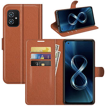 Чохол-книжка Litchie Wallet для Asus Zenfone 8 Brown