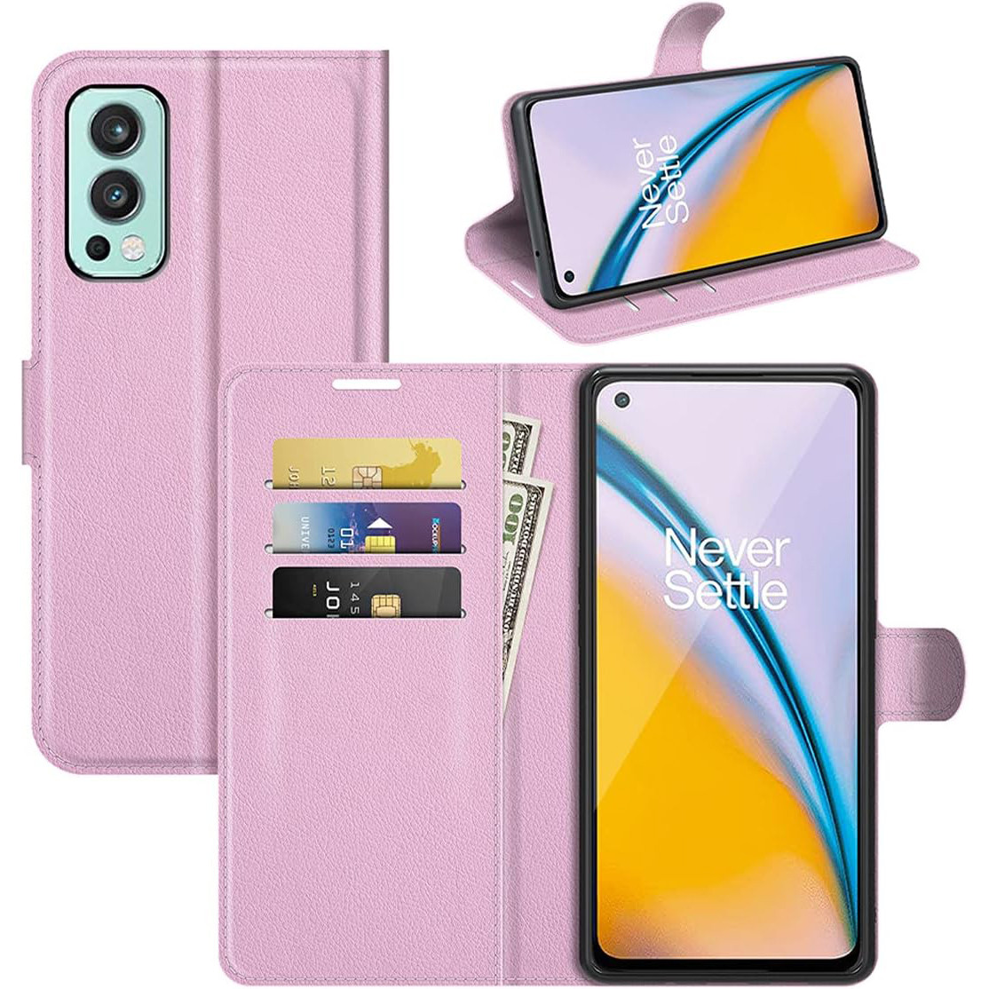 Чохол-книжка Litchie Wallet для OnePlus Nord 2 5G Light Pink, фото 1