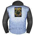Нашивка термо (thps-008) Nirvana (logo and smile) наспинна прямокутна, фото 2