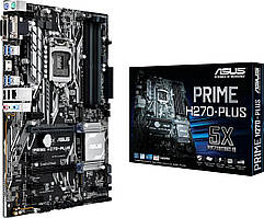 Материнська плата s1151 g6-7 Intel H270 4*DDR4 Asus H270-PLUS ATX з коробкою б/в