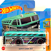 Машинка Автобус Хот Вилс 1:64 Surfin` School Bus коллекция Surf`s Up Hot Wheels Mattel HKK79