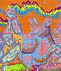 Набір для вишивання за нанесеною на канву схемою "Chickens foraging". AIDA 14CT printed, 42*31 см, фото 9