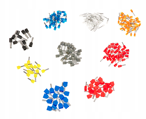 Набор кабельных наконечников-гильзы для обжима проводов 1400 шт. Falcon ...