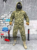 Тактический зимний костюм пиксель рипстоп Военный костюм куртка штаны на утеплителе Тинсулейт XXXL
