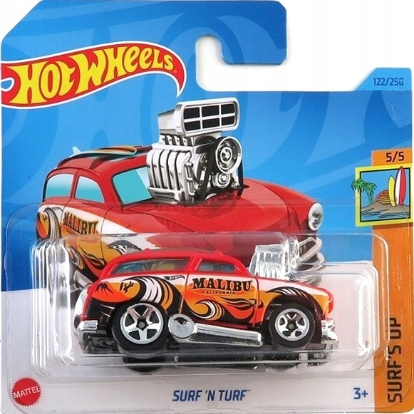 Машинка Хот Вілс 1:64 Surf`n Turf колекція Surf`s Up Hot Wheels Mattel HKJ35