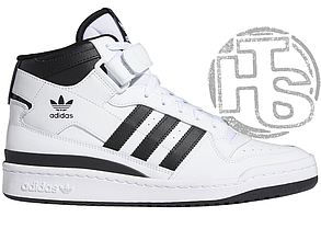 Жіночі кросівки Adidas Forum Mid White Black (с мехом) FY7939