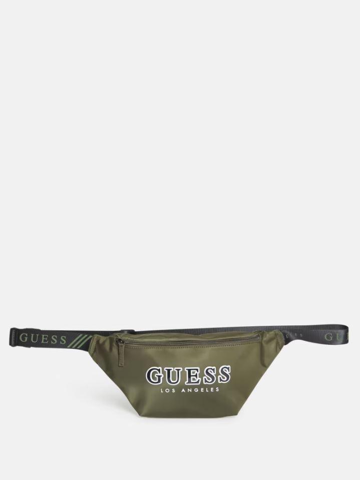 Поясна сумка Guess бананка з логотипом 1159791964 (Зелений, One Size)