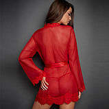 Жіночий халат прозорий з поясом – ніжний халат з поясом для дому та сну, подарунок для жінки, фото 5