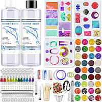 Подарунковий набір - 278 предметів - для виготовлення прикрас та біжутерії з епоксидної смоли