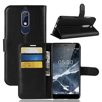 Чохол-книжка Litchie Wallet для Nokia 5.1 Чорний