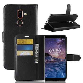 Чохол-книжка Litchie Wallet для Nokia 7 Plus Чорний