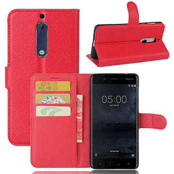 Чохол-книжка Litchie Wallet для Nokia 5 Червоний