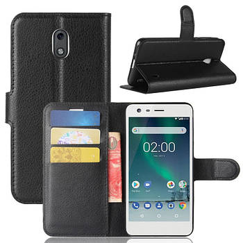 Чохол-книжка Litchie Wallet для Nokia 2 Чорний