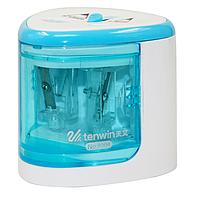 Електрична чинка для олівців з 2 отворами TENWIN голуба