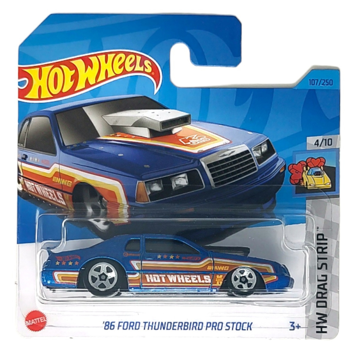Машинка Хот Вілс 1:64 86 Ford Thunderbird Pro Stock колекція HW Drag Strip Hot Wheels Mattel HKH32