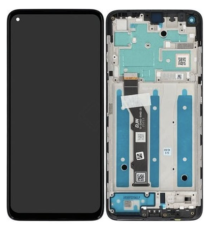 Дисплей (екран) для Motorola XT2087-1 Moto G9 Plus + тачскрин, чорний, з передньою панеллю, фото 1