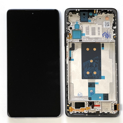Дисплей (екран) для Xiaomi 11T/11T Pro + тачскрин, чорний, Amoled, оригінал (54), з передньою панеллю сірого, фото 1